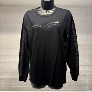 Hollister California Women's Long Sleeve Black Graphic T Shirt XS